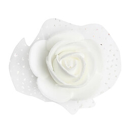 100 pcs mousse artificielle rose tête fleurs mariage bricolage artisanal décor blanc