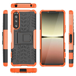 Htdmobiles Coque pour Sony Xperia 5 IV 5G - housse etui rigide anti choc + film ecran - ORANGE