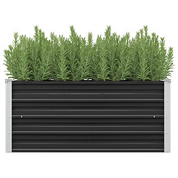 Maison Chic Jardinière,Lit surélevé de jardin - Bac à fleurs - pot de fleur Anthracite 100x40x45 cm Acier galvanisé -GKD93005