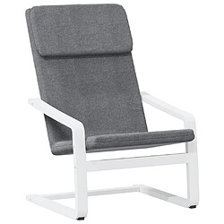 Maison Chic Chaise de relaxation | Fauteuil relax Gris foncé Tissu -GKD10252