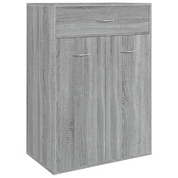 vidaXL Armoire à chaussures Sonoma gris 60x35x84 cm Bois d'ingénierie