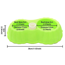 Acheter Wewoo Gamelle vert Plat de nourriture de chat de forme de potiron + bols doubles d'eau potable avec le distributeur automatique de l'eau, taille: S