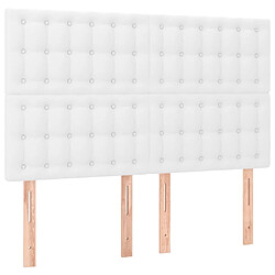 vidaXL Têtes de lit 4 pcs Blanc 72x5x78/88 cm Similicuir