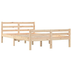 Acheter Maison Chic Lit adulte - Lit simple Cadre de lit,Structure du lit Contemporain Bois massif 140x190 cm -MN90753