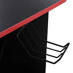 Acheter Mobili Rebecca Table Gaming Pour PC Table Noire Rouge En Bois Design Moderne Avec Accessoires