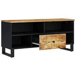 Avis Maison Chic Meuble TV scandinave - Banc TV pour salon 100x33x46 cm bois de manguier et d'ingénierie -MN39536