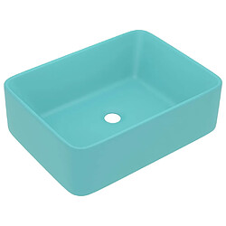 vidaXL Lavabo de luxe Vert clair mat 41x30x12 cm Céramique