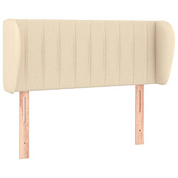 Maison Chic Tête de lit scandinave avec oreilles,meuble de chambre Crème 83x23x78/88 cm Tissu -MN59628