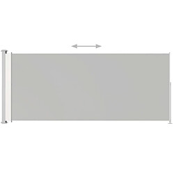 Helloshop26 Auvent paravent store brise-vue latéral rétractable de patio jardin terrasse balcon protection visuelle écran 180 x 500 cm crème 02_0007336