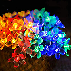 FANSIR Solar Lichterkette Außen Blumen, 7m 50 LEDs Lichterkette Solar Aussen 8 Modi IP65 Wasserdichte LED Lichterkette Bunt für Garten Balkon Terrasse Weihnachten Hochzeiten Partys(Mehrfarbig)