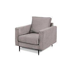 Avis MAISON AUBERTIN Fauteuil Caruso Velours Gris clair 1 Pl