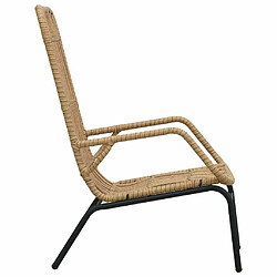 Avis Maison Chic Chaise de jardin - Fauteuil d'extérieur Résine tressée Marron clair -MN32411