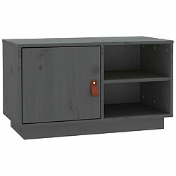 Maison Chic Meuble TV scandinave - Banc TV pour salon Gris 70x34x40 cm Bois de pin massif -MN60604