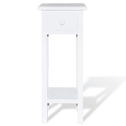 Avis Maison Chic Table d'appoint | Table Basse avec tiroir Blanc -GKD62567