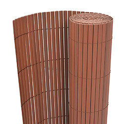 vidaXL Clôture de jardin Double face PVC 90 x 300 cm Marron