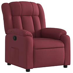 vidaXL Fauteuil inclinable Rouge bordeaux Tissu