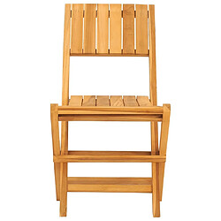 Acheter Maison Chic Lot de 2 Chaises de jardin,Fauteuil d'extérieur pliantes 47x61x90 cm bois massif teck -MN34428