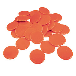 Avis 100pcs jetons de poker pièces de couleur solide Casino approvisionnement jeux de famille accs orange