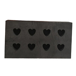 8 coeur Forme Graphite Lingot Moule, Non Ferreux En Métal Or Argent En Aluminium de Cuivre de Fusion de Zinc Coulée Moule Bar