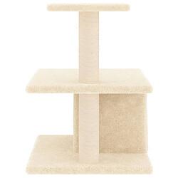 Avis vidaXL Arbre à chat avec griffoirs en sisal crème 48 cm