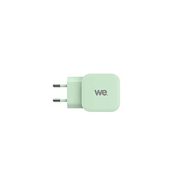 WE POP Pack Chargeur secteur + Câble USB-C/Lightning Vert : Chargeur secteur vert PD 20W port USB-C - Câble USB-C/Lightning MFI PD 20W 1 mètre en silicone vert