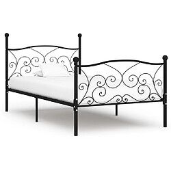 vidaXL Cadre de lit sans matelas avec sommier à lattes métal 90x200 cm