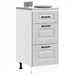 vidaXL Armoire de cuisine Kalmar gris béton bois d'ingénierie