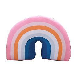 Universal Enfants arc-en-ciel u forme oreiller coude coude coussin soutient l'enfant somnolent peluche35 * 25cm)