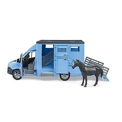 Bruder Camion Bétaillère Mercedes Benz Sprinter avec un cheval pas cher