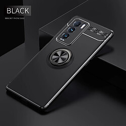 Coque en TPU antichoc avec béquille à anneau pour voiture noir noir pour votre Realme GT Explorer Master