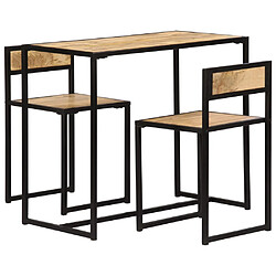 vidaXL Ensemble de salle à dîner 3 pcs Bois de manguier solide