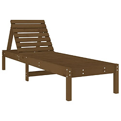 Avis Maison Chic Lot de 2 Chaises longues | Transat Bain de soleil marron miel 199,5x60x74cm bois massif pin -GKD30826