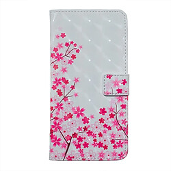 Wewoo Coque Etui à rabat horizontal Sakura Pattern pour iPhone X, avec support et fentes pour cartes, cadre photo porte-monnaie