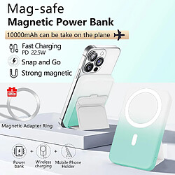 SANAG Batterie Externe Avec Magsafe, 10000Mah Power Bank Magnétique Sans Fil Avec Support Pliable,Pd 22.5W Charge Rapide Powerbank,Chargeur Portable Compatible Pour Iphone 15/15Pro /14/13/12