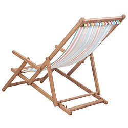 Avis Maison Chic Chaise pliable de plage pour relaxTissu et cadre en bois Multicolore -GKD47366