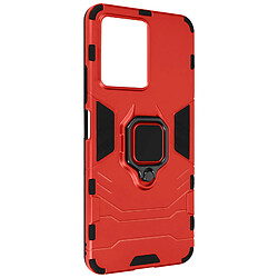 Avizar Coque pour Xiaomi Redmi Note 12 5G et 4G Antichoc avec Anneau Support Rouge