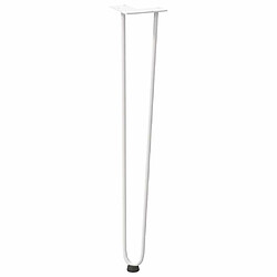 Avis vidaXL Pieds de table en forme d'épingle à cheveux 4 pcs blanc 72 cm