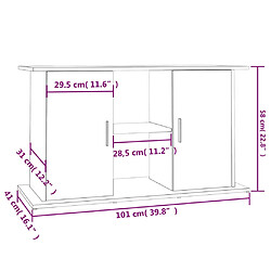 vidaXL Support d'aquarium chêne marron 101x41x58 cm bois d'ingénierie pas cher