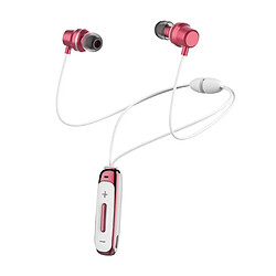 Wewoo Casque de sport BT315 Bluetooth Écouteur Stéréo 4.1 Avec Micro Magnétique Collier Rose