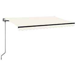 Maison Chic Auvent automatique | Store banne extérieur | Marquise avec capteur de vent et LED 450x350 cm Crème -MN74891