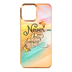 Avizar Coque iPhone 11 Pro Max Bi-matière avec Bague de Maintien Motif Plage Orange