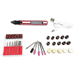 Nail Drill KIt Lime électrique Bits Broyeur De Machine Portable 35PCS Or Rose pas cher