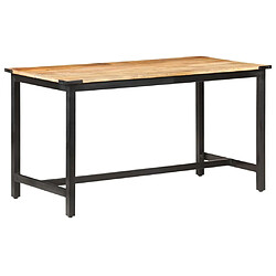 Maison Chic Table de salle à manger,Table à dîner 140x70x76 cm Bois de manguier brut -GKD17508