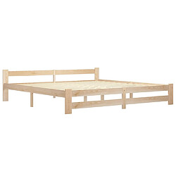 Maison Chic Lit adulte - Lit simple Cadre de lit,Structure du lit Contemporain Bois de pin massif 200x200 cm -MN13498