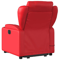 Acheter vidaXL Fauteuil inclinable de massage Rouge Similicuir