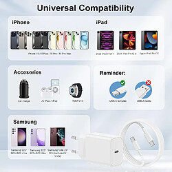 Acheter Chargeur Blanc Rapide 20W + Cable USB C pour Samsung S24 / S24 Plus / S24 Ultra / S23 FE / A54 / A55 / A15 / A35 / S23 Plus /S23 Ultra / S22 / S21 FE / S21 / A53 - Little Boutik®