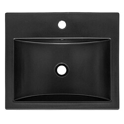 Avis ML DESIGN MODERN LIVING Lavabo en céramique avec vidage Lavabo 535 x 460 x 165 mm noir