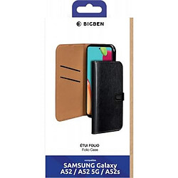 Bigben Etui Folio Wallet noir avec languette de fermeture pour Samsung Galaxy A52 4G / A52 5G / A52s 5G pas cher