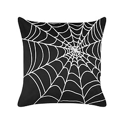 Beliani Coussin LYCORIS Velours 45 x 45 cm Abstrait Noir