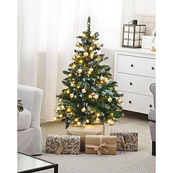 Beliani Sapin de Noël pré-allumé PALOMAR 120 cm Vert foncé